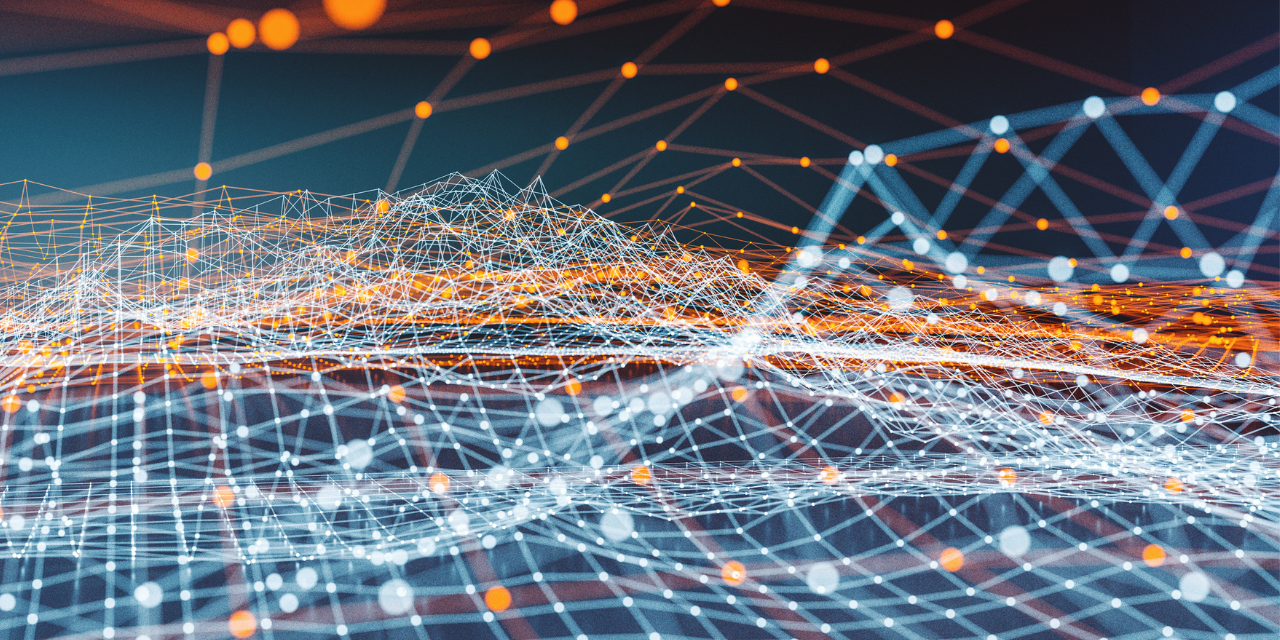 Abstract images of digital connections.